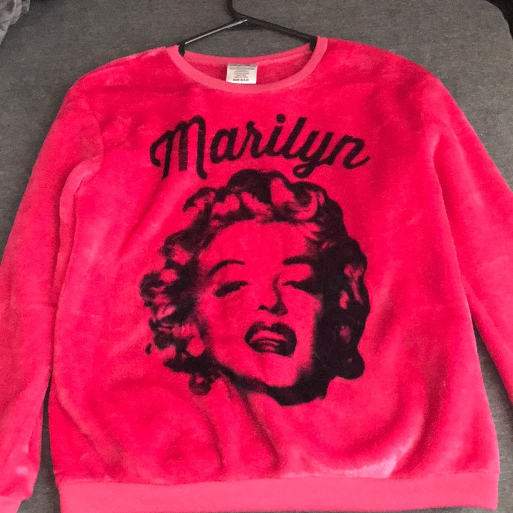 Fuzzy pink sweater